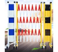 Barrière de sécurité industrielle extensible en métal pliable pour garages et écoles (jaune et noir, 1 x 3,5 m) Solution de sécurité rétractable