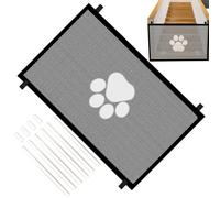 Barrière de sécurité intérieure - Large enceinte rétractable, séparateur de filet pliable pour animaux de compagnie, matériel en tissu léger 180 cm | Bouclier d'escalier peu encombrant pour les propri