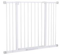 PawHut Barrière de sécurité réglable 76–107 × 76 cm sans perçage métal/plastique blanc