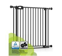 Barrière de sécurité Merle FlatStep noire - 95 à 103 cm - Sans seuil, XXL porte, Auto-Close