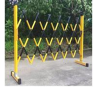 Barrière de sécurité Mobile - 1,2 x 6 m, barrière télescopique Flexible pour Le contrôle du trafic, barrière d'isolement Mobile et Pliable pour la Gestion des foules, poteaux tubulaires jaun