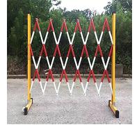 Barrière de sécurité Mobile - Barrière de contrôle de la Circulation télescopique Pliable 1,2 x 3 m, Rouge, Solution Portable de Gestion des foules pour événements, Construction et projets d