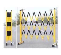 Barrière de sécurité mobile extensible - 10 m - Clôture de contrôle des foules - Barrière de passage publique pliable avec signalisation jaune et rouge - Idéale pour les événements et une utilisation