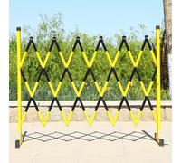 Barrière de sécurité Mobile Extensible avec portillon rétractable et réglable sur Roues (120 x 300 cm, Noire) pour Usage Industriel, Gestion des foules et sécurité événem