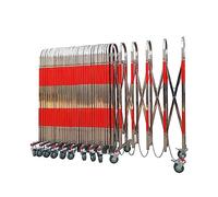 Barrière de sécurité mobile extensible - Clôture de circulation rétractable pour isolation industrielle, scolaire et d'usine - Solution portable de contrôle de foule et de protection du site