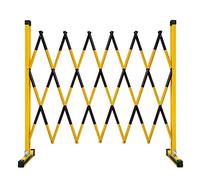Barrière de sécurité mobile extensible pour centres commerciaux, garage, allée - Clôture de circulation portable (jaune, 1,2 m x 7 m) - Facile à déplacer et à installer