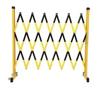 Barrière de sécurité mobile rétractable, multifonction pour intérieur/extérieur, 1,2 x 1 m, solution durable de contrôle du trafic industriel