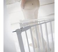 Munchkin Barrière de Sécurité Auto-fermante Bébé | Barrière de Sécurité Bébé, Tout-Petits ou Chien avec Fermeture Automatique | Installation Facile sans Vis | 76-82cm | Blanche