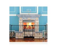 COSTWAY Barrière de Sécurité pour Enfant/Animaux 290 x 74 CM 5 Panneaux Protection Cheminée Utilisation Murale ou Autoportante Noir