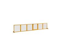 PawHut Barrière de sécurité barriere escalier barrière autoportante pliable 6 panneaux 2 pieds support bois de pin 432 x 36 x 70 cm blanc