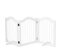 Pawhut Barrière de sécurité modulable et pliable 154,5 x 61 cm MDF blanc