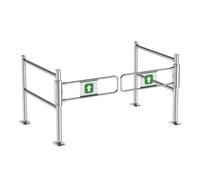 Barrière de sécurité pivotante universelle en métal à fermeture automatique pour entrepôt, bibliothèque et magasin - 130 x 100 cm - Solution d'entrée industrielle pour une sécurité accrue