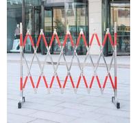 Barrière de sécurité Pliable et Extensible - Portails de sécurité routière Portables pour écoles, banques, Chantiers de Construction - Barrière Durable en Acier Inoxydable (1,2 x 2 m)