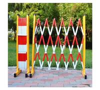 Barrière de sécurité pliable portable en métal - Barricade en acier rouge et blanc 1,2 x 8 m pour le contrôle de la circulation et la limitation de l'accès des piétons - Idéale pour les évén
