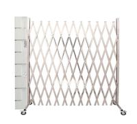 Barrière de sécurité pliable rétractable avec roulettes - Clôture à ciseaux extensible pour école industrielle et barricades de circulation - Argenté - 150 x 700 cm