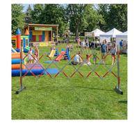 Barrière De Sécurité Pliante, En Acier Inoxydable Porte Extensible Clôture D'allée, Barricade Extérieure À Ciseaux Pour Site Événementiel École(1.5x4m)