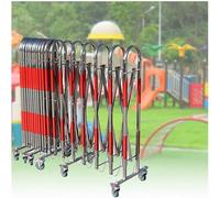 Barrière de sécurité portable extensible avec roulettes, clôture rétractable pour la construction et l'entretien, barrière de contrôle du trafic pour une gestion efficace du site