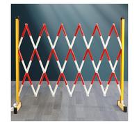 Barrière de sécurité portable extensible en métal avec roues, barrière de sécurité pour la protection des piétons, idéale pour l'école et les chantiers de construction, jaune, 120 x 500 cm et 120 x