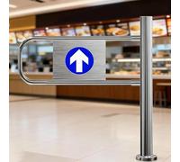 Barrière de sécurité, portail battant à rebond automatique avec ressort, porte d'entrée pivotante à 1 voie, portail piéton ouvert à 90° manuel pour supermarché, allée d'usine, allée de parc à gauche