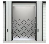 Barrière de sécurité, Portail de sécurité Extensible, barrière Pliante avec Roues à 360°, portails de sécurité durables en Alliage d'aluminium et Acier pour Garage, Cour, allée (1,5 x 1,8 m)