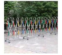 Barrière de sécurité, Portail de sécurité Extensible en Acier Inoxydable, barrière accordéon Mobile sur roulettes, clôture de Garage rétractable pour la Gestion du trafic (colorée, 1,5 x 5 m