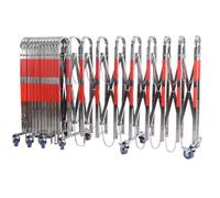 Barrière de sécurité, Portail de sécurité Pliable et Extensible en Acier Inoxydable avec roulettes - Poteau de barrière Mobile Portable pour la Gestion du trafic, Les Sites événementiels et