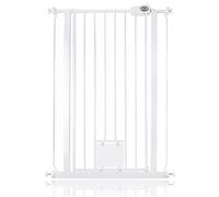 Barrière de Sécurité Pour Animaux Avec Chatière - Bettacare - 75cm - 84cm - Blanc - Métal