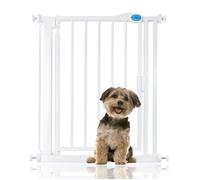 Bettacare Barrière pour Chien et Chiot à Fermeture Automatique, 68,5 cm - 75 cm, Blanc, Étroit, Barrière à Pression Étroite pour Animaux, Barrière de Sécurité, Installation Facile