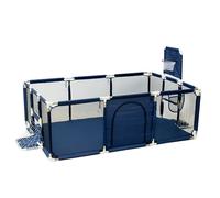Barrière de sécurité pour bébé, design de style cartoon, coins de protection élevés, bleu-L