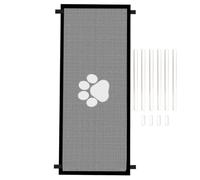 Barrière de sécurité pour chien - Barrière intérieure rétractable - Grille de sécurité en maille pliable - Large escalier pour chiens et chiots - Filet portable pour couloirs, cadres de porte, entrées