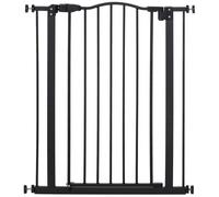 PawHut Barrière sécurité chien extensible 74-80 cm H94 cm sans perçage double verrouillage Noir