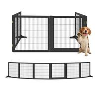 Barrière de sécurité pour chien - PawHut - pliable, 6 panneaux, autoportante, pieds de support amovibles - 432 x 36 x 70 cm - noir