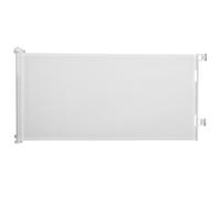 Barrière de sécurité pour chien - PawHut - rétractable - opération à une main - cadre en alliage d'aluminium - 150 x 85 cm - blanc