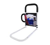 Barrière de sécurité pour lit, barre d'appui réglable pour personnes âgées, protection de chevet compacte avec poche, matériau métallique avec revêtement antidérapant, accessoire de lit d'hôpital avec