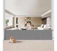 Barrière de Sécurité Rétractable 5M, Barrière Securite pour Escaliers, Couloirs et Portes, Utilisation Intérieure et Extérieure