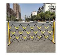 Barrière de sécurité rétractable, clôture mobile pliable avec roues, séparateur de circulation peu encombrant pour garages et écoles, noir, 119,4 x 500,4 cm, portable, durable, facile à installer