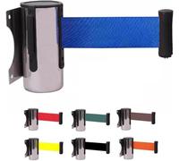 Barrière De Sécurité Rétractable De 2, 3 Ou 5 M pour Le Contrôle des Foules, Barrière Murale pour Files D'attente, Cordon De Sécurité pour Aéroports, Banques, écoles., Blue, 5M/16.4FT