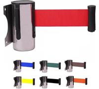 Barrière De Sécurité Rétractable De 2, 3 Ou 5 M pour Le Contrôle des Foules, Barrière Murale pour Files D'attente, Cordon De Sécurité pour Aéroports, Banques, écoles., Red, 3M/9.8FT