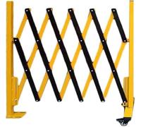 Barrière de sécurité rétractable en Acier pour allée - Portail et borne de sécurité Pliables, clôture de contrôle Extensible pour Usage Industriel extérieur, 1,2 x 5 m (3,9 x 16,4 pi)