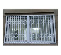 Barrière de sécurité rétractable en aluminium, anti-vol Ber (150 x 100 cm) pour la maison et le bureau, grille de sécurité pour une protection et une sécurité améliorées.