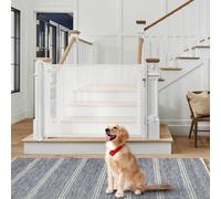 Barrière de Sécurité Rétractable Escalier pour Bébés Enfant et Chiens, 0-150 cm de Large, Barriere de Securite Enroulable pour Escaliers, Couloirs, Intérieurs et Extérieurs-86 * 150 cm-Blanc