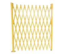 Barrière de sécurité rétractable pliable en acier inoxydable - 120 x 300 cm - Avec roulettes - Idéal pour les écoles et le contrôle de la circulation routière