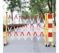 Barrière de sécurité rétractable pour chantiers de construction - Garde-corps extensible avec roulettes, rail de sécurité mobile pour une sécurité et un entretien améliorés du lieu de travail