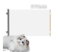 Barrière de sécurité rétractable pour petit chien | Grande barrière de sécurité sans perçage pour enfants, chats, aire de jeux, salon, porte, cuisine, cheminée, terrasse