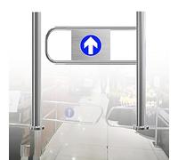 Barrière de sécurité rotative unidirectionnelle pour supermarchés et bibliothèques, 71 x 99 cm, porte métallique à ressort avec support de poteau, ouverture à 90°, côté droit, idéal pour la sécurité