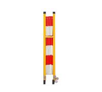 Barrière de sécurité routière, Barrière métallique extensible de 1,1 m (3,9 pi) de hauteur avec roulettes, barrière rétractable réglable for le contrôle de la circulation(Rosso,47x157in)