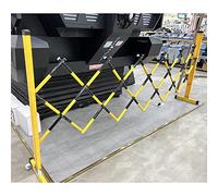 Barrière de sécurité routière portable et extensible, barrière piétonne mobile pour garages, écoles et centres commerciaux - Rouge et blanc, 1,2 x 4,5 m, installation facile