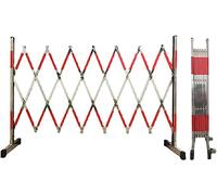 Barrière de sécurité routière, Portail ciseaux pliable et portable avec roulettes(6m)