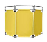 Barrière de sécurité routière, Portail de sécurité extensible robuste avec poteaux de barrière de circulation pliables. Facile(3 pannel)
