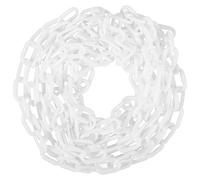 Barrière de sécurité routière réglable en plastique blanc 5 m avec boucles chaîne Pour Le Contrôle Des Foules